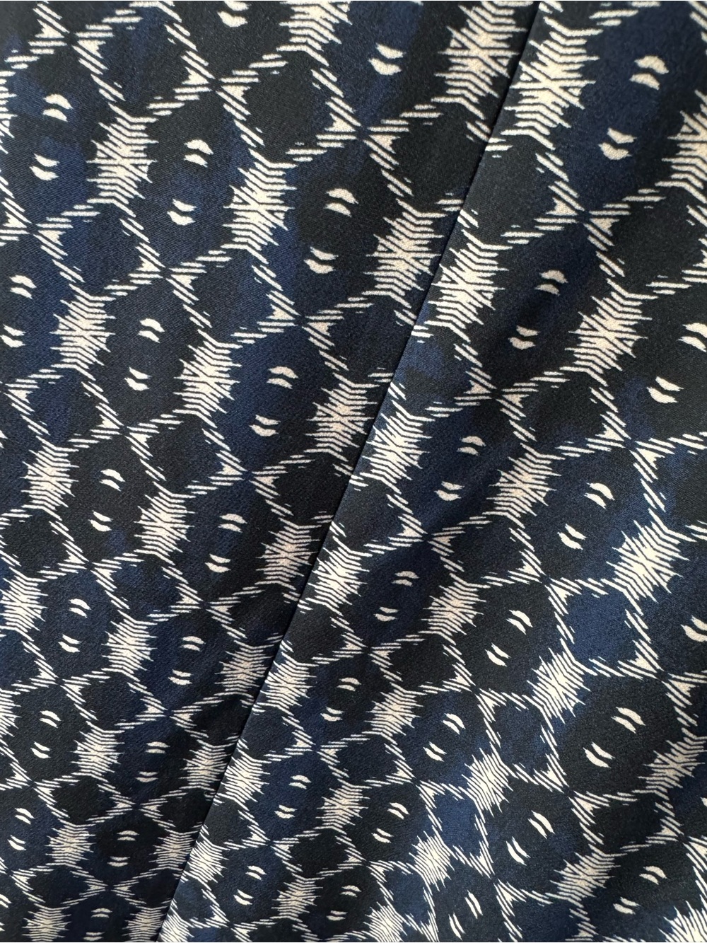 Liverpool Los Angeles Navy Geometric Ikat Print Fitted Blazer Jacket - Size L - Picture 6 of 6